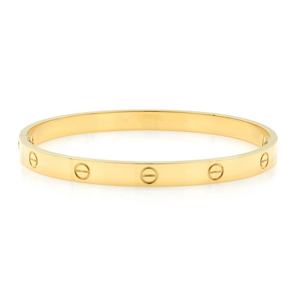 Cartier Love Bangle Bracelet New Style 18K Yellow Gold Unisex Size 20 - Picture 5 of 5